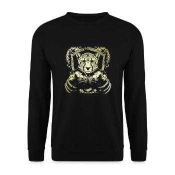 Boxer guépard - Sweat-shirt Unisexe - noir - Devant - Alina (178cm) & Michal (187cm)