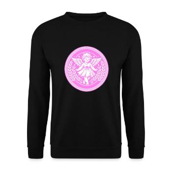Schutzengel Logo - Unisex Pullover - Schwarz - Vorne - Alina (178cm) & Michal (187cm)