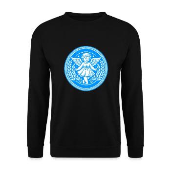 Schutzengel Logo - Unisex Pullover - Schwarz - Vorne - Alina (178cm) & Michal (187cm)
