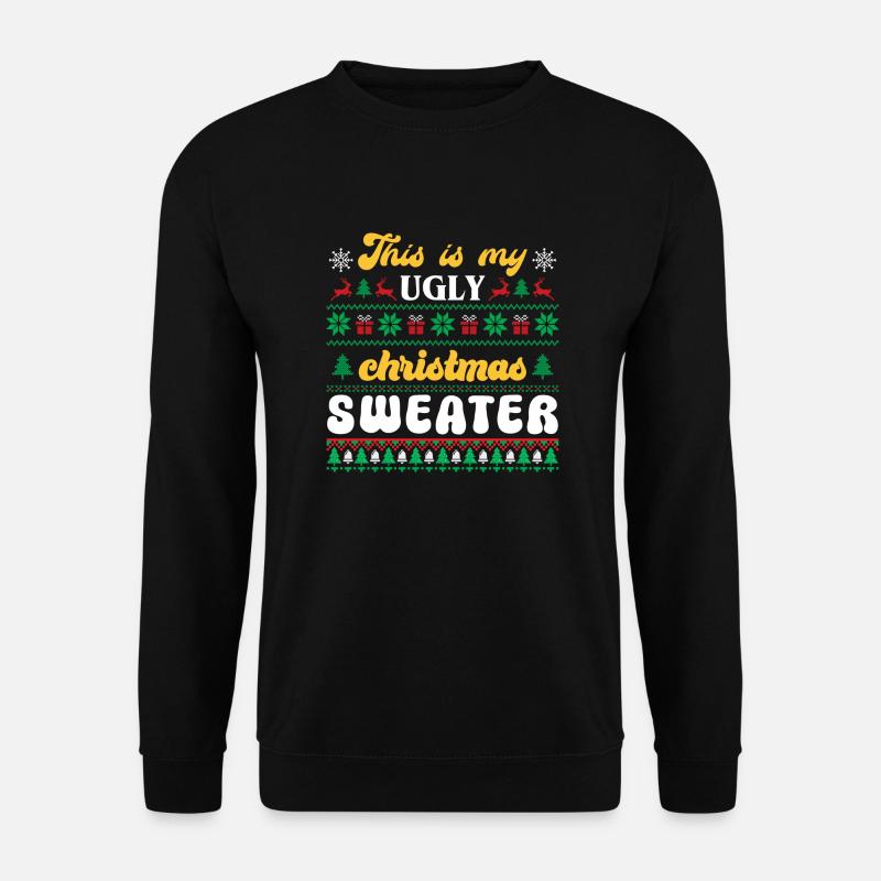 Dette er min grimme julesweater - Unisex sweater - sort