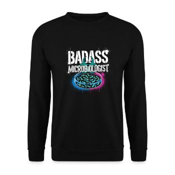 Proud to be a microbiologist - Unisex Sweatshirt - black - Front - Alina (178cm) & Michal (187cm)