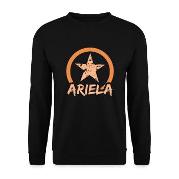 First name Ariela - Unisex Sweatshirt - black - Front - Alina (178cm) & Michal (187cm)