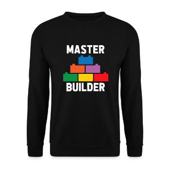 Brick Builder Brick Building Master Builder - Unisex Sweatshirt - black - Front - Alina (178cm) & Michal (187cm)