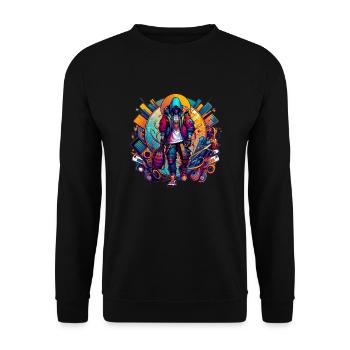 gaming leader - Unisex Pullover - Schwarz - Vorne - Alina (178cm) & Michal (187cm)