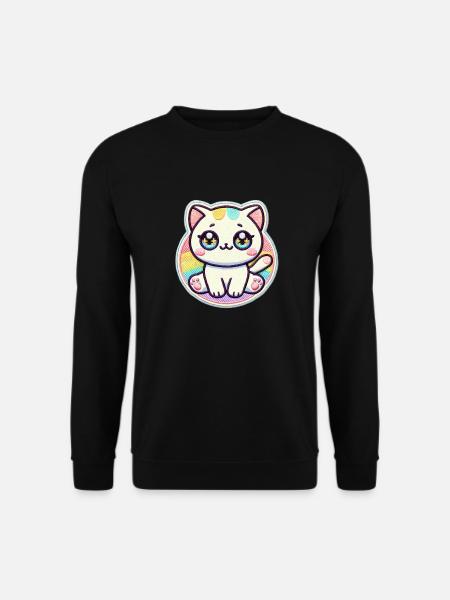 Kawaii style kitten - Unisex Sweatshirt - black