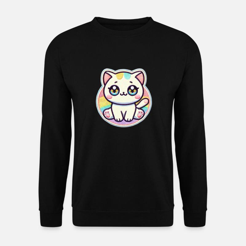Kawaii style kitten - Unisex Sweatshirt - black