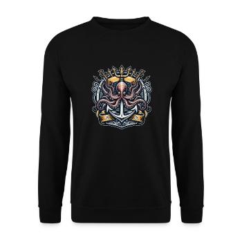 Octopus - Unisex Pullover - Schwarz - Vorne - Alina (178cm) & Michal (187cm)