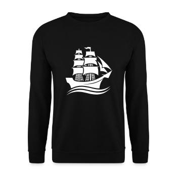 Ship 1 - Unisex Sweatshirt - black - Front - Alina (178cm) & Michal (187cm)