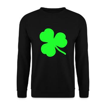 kleeblatt_2 - Unisex Sweatshirt - black - Front - Alina (178cm) & Michal (187cm)