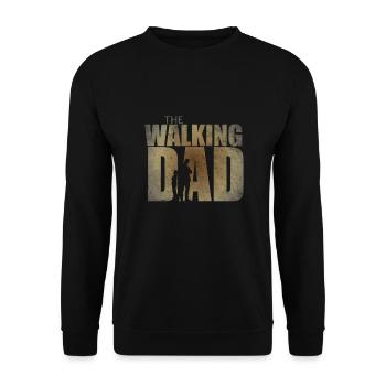The Walking Dad Geschenk für werdende Papas - Unisex Pullover - Schwarz - Vorne - Alina (178cm) & Michal (187cm)