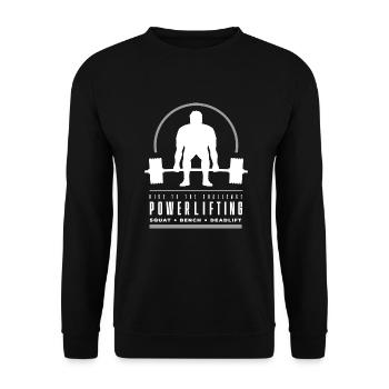 Powerlifting Deadlift - Rise to The Challenge - Unisex Sweatshirt - black - Front - Alina (178cm) & Michal (187cm)