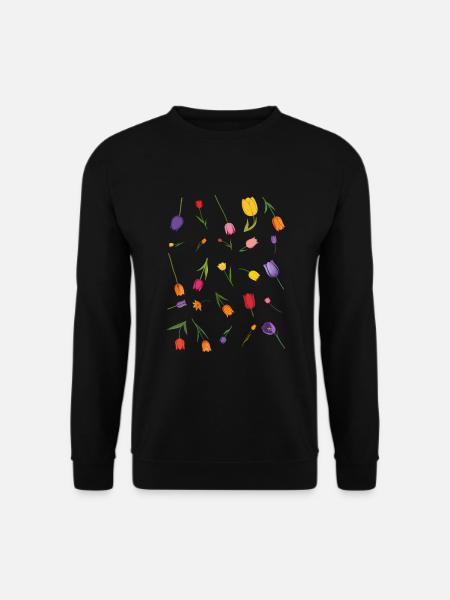 Blumen - Unisex Pullover - Schwarz