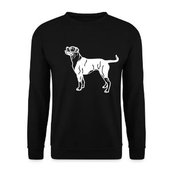 americanbulldog2a - Sweat-shirt Unisexe - noir - Devant - Alina (178cm) & Michal (187cm)