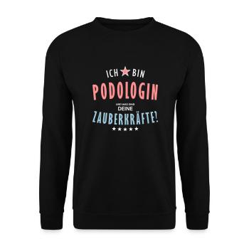 Podologin Beruf - Geschenk - Unisex Pullover - Schwarz - Vorne - Alina (178cm) & Michal (187cm)