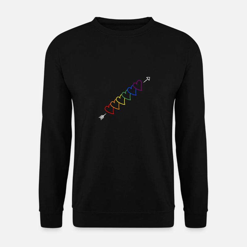 Flèche arc-en-ciel LGBT - Sweat-shirt Unisexe - noir
