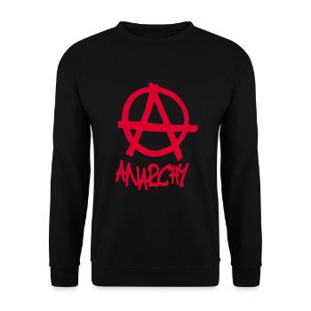 Symbol Anarchie Anarchie Emblem Revolution - Unisex Pullover - Schwarz - Vorne - Alina (178cm) & Michal (187cm)