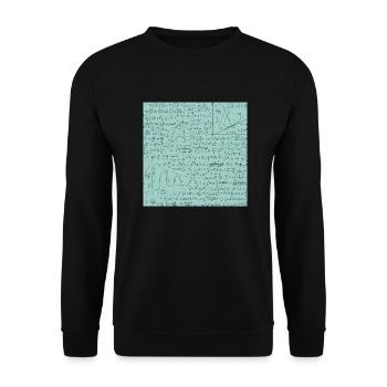Mathe-Gleichung-Muster, Mathe Formel-Liebhaber-Geschenk - Unisex Pullover - Schwarz - Vorne - Alina (178cm) & Michal (187cm)