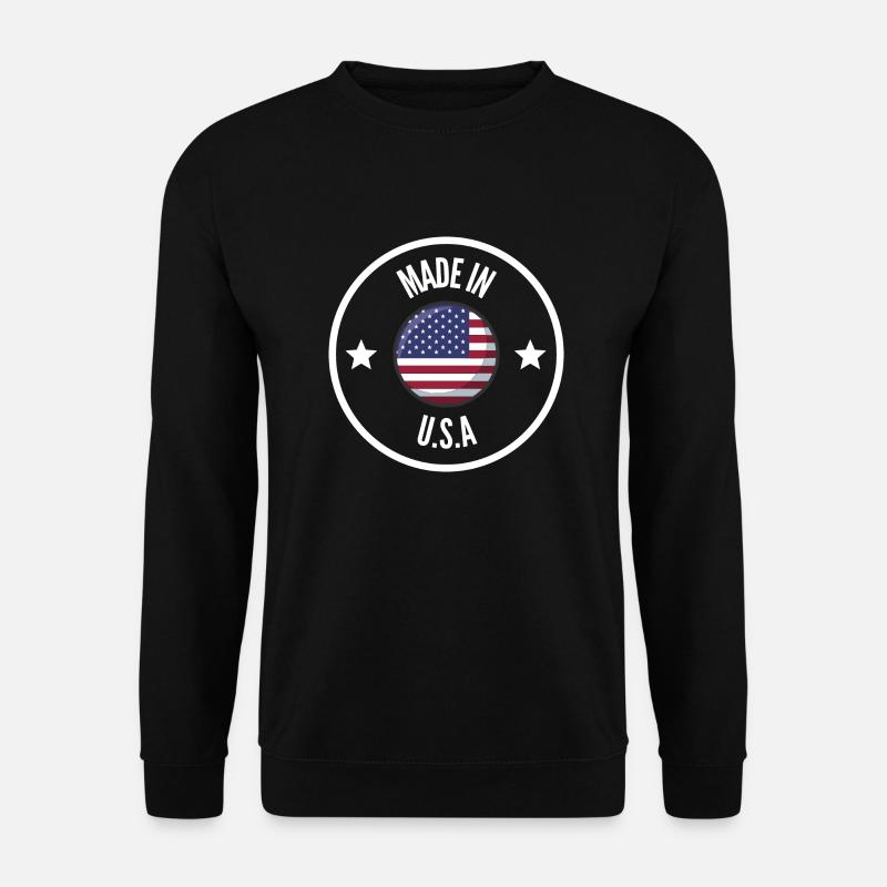 MADE IN USA White - Unisex Sweatshirt - black