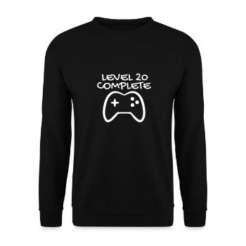 20th Birthday - Gamer 20 - 20 Years Gift - Unisex Sweatshirt - black - Front - Alina (178cm) & Michal (187cm)