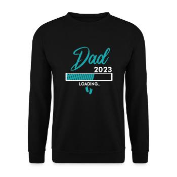 DAD 2023 loading... - Unisex Pullover - Schwarz - Vorne - Alina (178cm) & Michal (187cm)