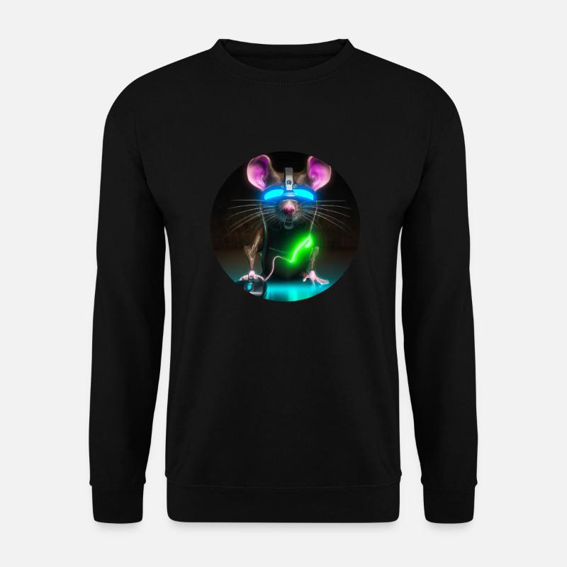 Cyber-Maus - Unisex Pullover - Schwarz