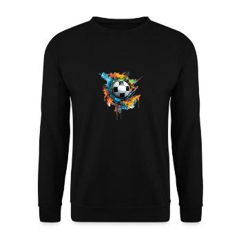 Fußball Ball - Unisex Pullover - Schwarz - Vorne - Alina (178cm) & Michal (187cm)