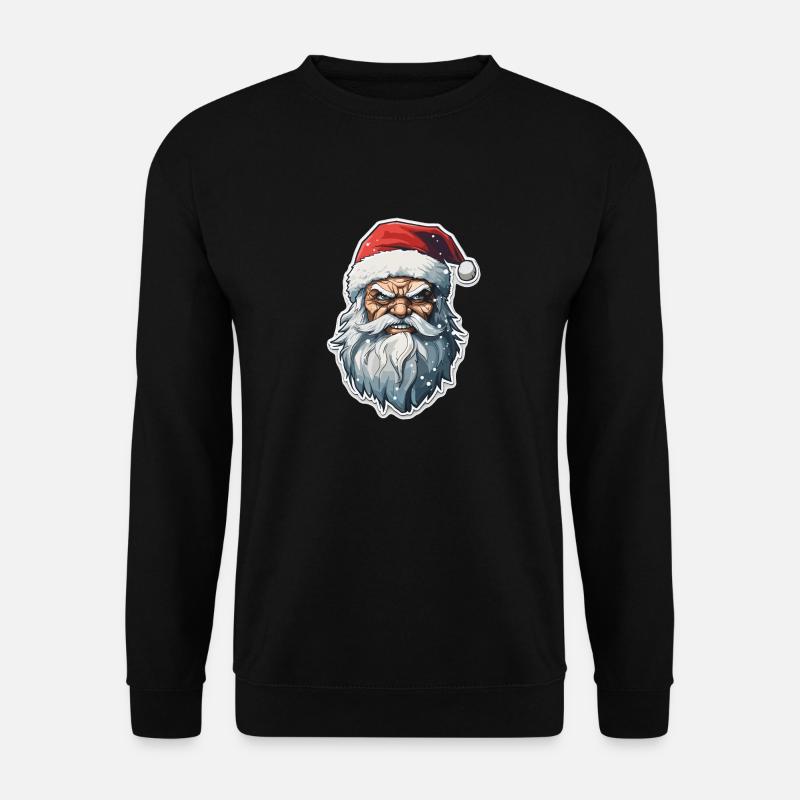 Weihnachtsmann - Illustration - Unisex Pullover - Schwarz
