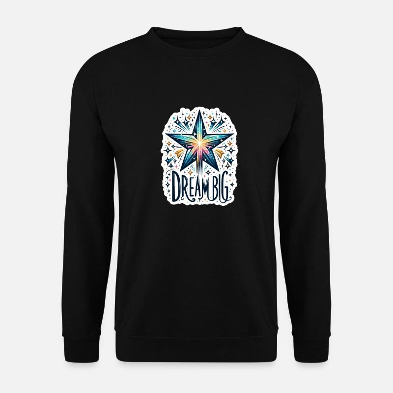 Dream Big - Shooting Star Illustration - Unisex Sweatshirt - black