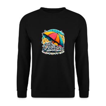 Stay Dry - Umbrella Illustration - Unisex Sweatshirt - black - Front - Alina (178cm) & Michal (187cm)