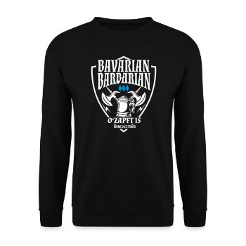 Stylo et papier barbare bavarois - Sweat-shirt Unisexe - noir - Devant - Alina (178cm) & Michal (187cm)
