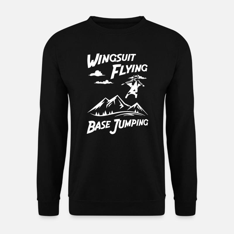 Wingsuit Flying Base Jumping - Unisex Pullover - Schwarz