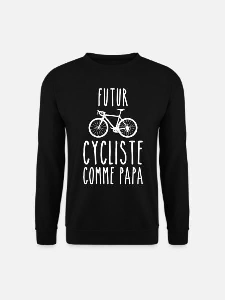 Künftiger Radfahrer wie Papa - Unisex Pullover - Schwarz