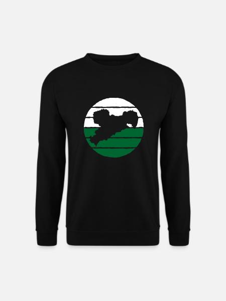 Sachsen Flagge Umriss Sächsische Fahne Ossi SN - Unisex Pullover - Schwarz