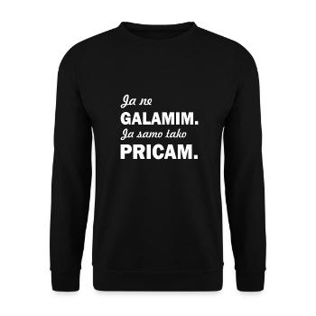 Galamim pricam Geschenk Kroatien Heimat - Unisex Pullover - Schwarz - Vorne - Alina (178cm) & Michal (187cm)
