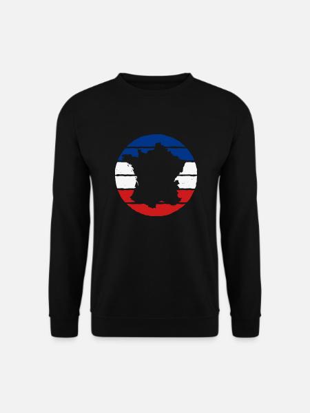 Frankreich Flagge Trikolore Französische Fahne - Unisex Pullover - Schwarz