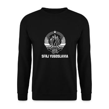 Yugoslavia Jugo SFRJ Kosovo Geschenk Tito - Unisex Pullover - Schwarz - Vorne - Alina (178cm) & Michal (187cm)