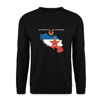Yugoslavia SFRJ Jugo Kosovo Geschenk Tito - Unisex Pullover - Schwarz - Vorne - Alina (178cm) & Michal (187cm)