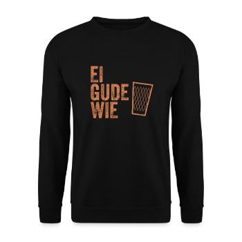 Ei gude wie Apfelwein Äppelwoi Hessisch Hessen - Unisex Pullover - Schwarz - Vorne - Alina (178cm) & Michal (187cm)