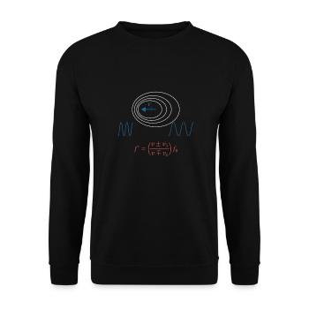 Physique Doppler effet cadeau physicien arbre - Sweat-shirt Unisexe - noir - Devant - Alina (178cm) & Michal (187cm)