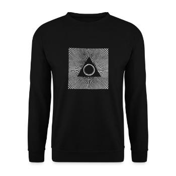 Okkultes Psychedelisches Grafikdesign - Unisex Pullover - Schwarz - Vorne - Alina (178cm) & Michal (187cm)