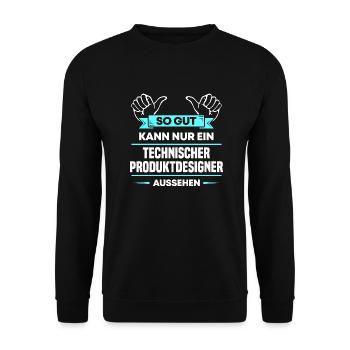 Technischer Produktdesigner Design für Profis - Unisex Pullover - Schwarz - Vorne - Alina (178cm) & Michal (187cm)