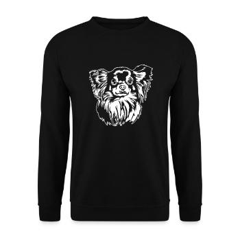 Chihuahua à poil long Chihuahua Portrait Chiens Wilsigns - Sweat-shirt Unisexe - noir - Devant - Alina (178cm) & Michal (187cm)