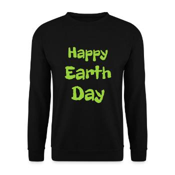 Happy Earth Day - Unisex Sweatshirt - black - Front - Alina (178cm) & Michal (187cm)