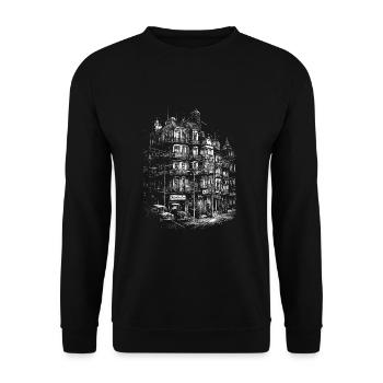 Le flair de la ville cubaine comme un soulagement - Sweat-shirt Unisexe - noir - Devant - Alina (178cm) & Michal (187cm)