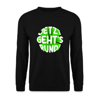 Jetzt gehts rund 3D - Unisex Pullover - Schwarz - Vorne - Alina (178cm) & Michal (187cm)