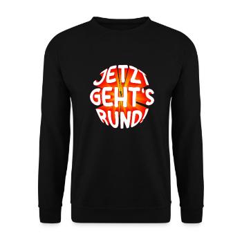 Jetzt gehts rund 3D - Unisex Pullover - Schwarz - Vorne - Alina (178cm) & Michal (187cm)