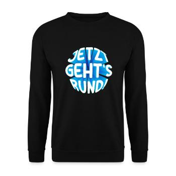 Jetzt gehts rund! 3D - Unisex Pullover - Schwarz - Vorne - Alina (178cm) & Michal (187cm)