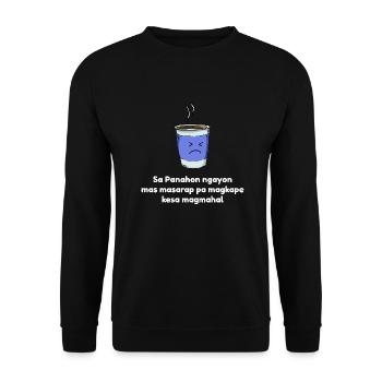Kape Kaffee Design für stolze Pinoys - Unisex Pullover - Schwarz - Vorne - Alina (178cm) & Michal (187cm)