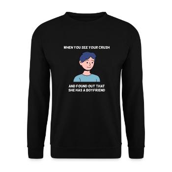 Crush Love design for young proud Pinoys - Unisex Sweatshirt - black - Front - Alina (178cm) & Michal (187cm)