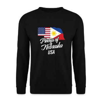 Filipinos von Nebraska Design für stolze Fil-Ams - Unisex Pullover - Schwarz - Vorne - Alina (178cm) & Michal (187cm)